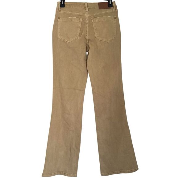 Judy Blue Mid Rise Garment Dyed Khaki Slim Bootcut Denim Jeans Size 26 - Picture 2 of 5